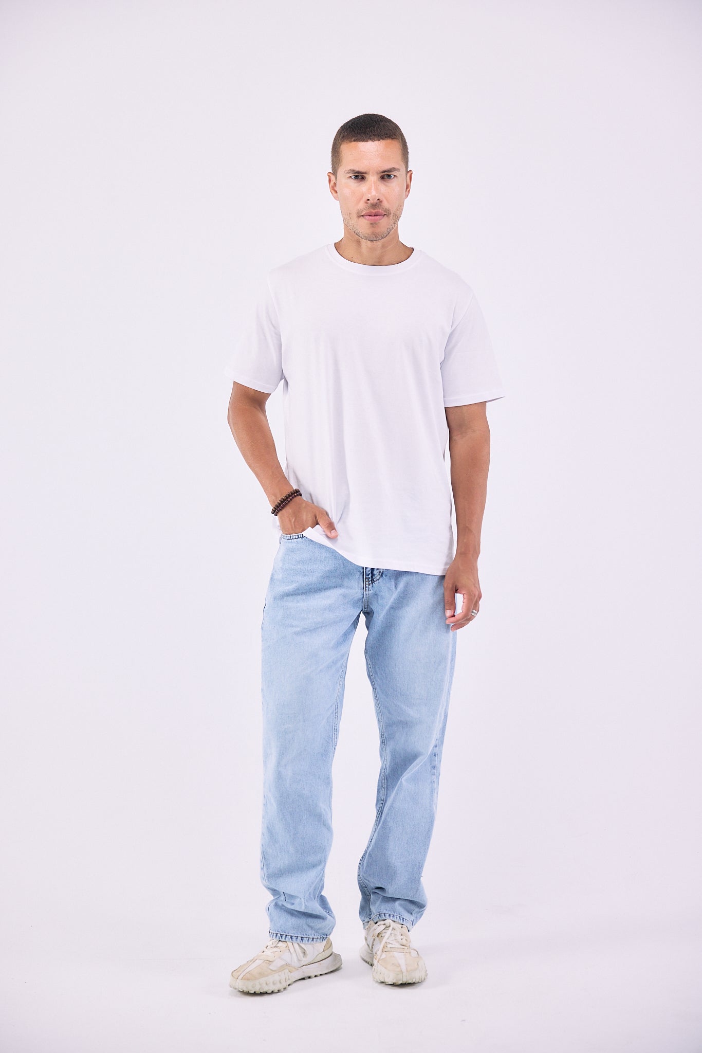 Crew Neck Classic T-Shirt - WHITE