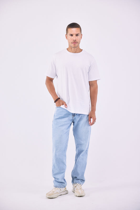 Crew Neck Classic T-Shirt - WHITE